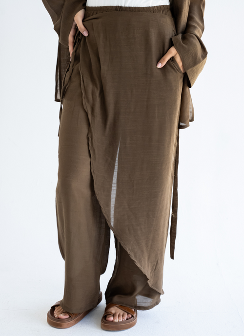 Brown Coverup Set