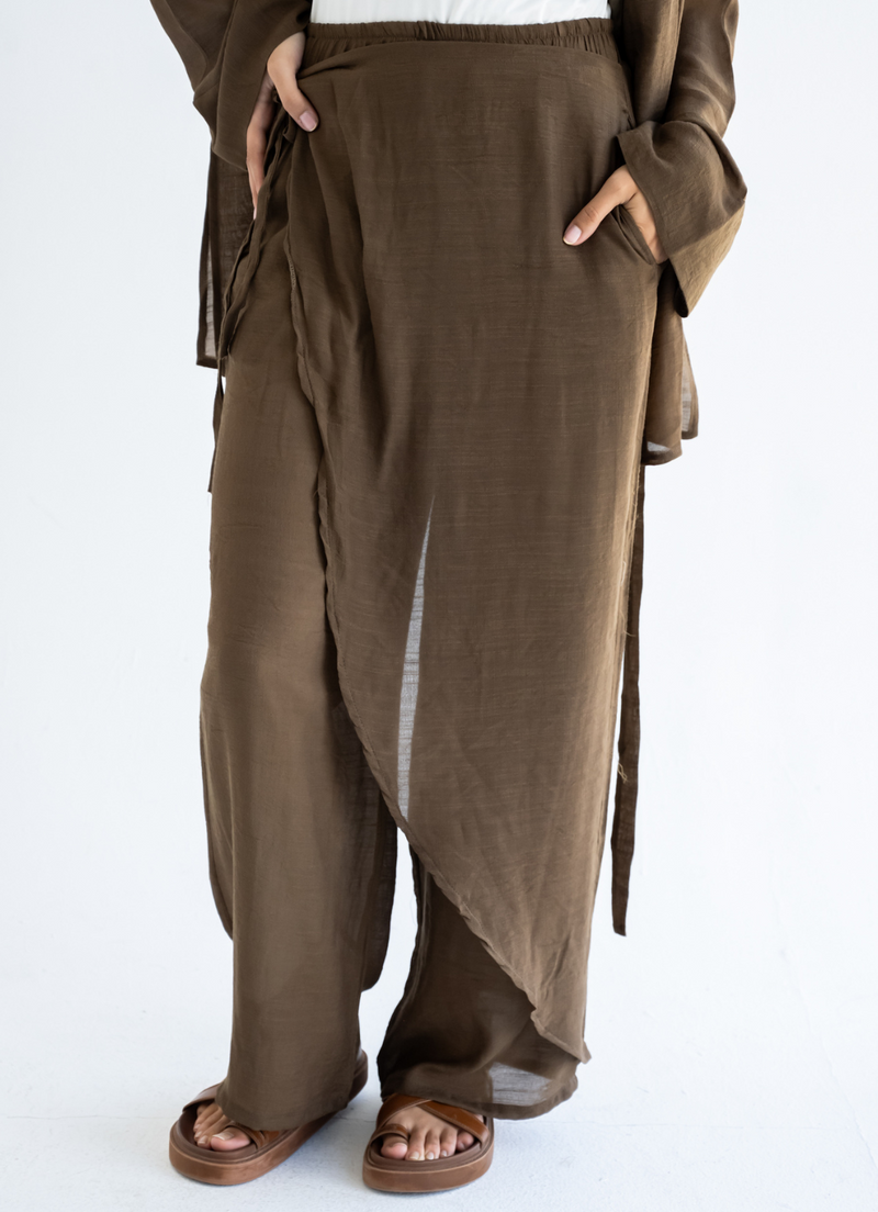 Brown Coverup Set