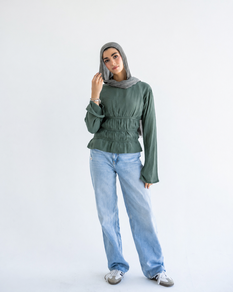 Olive Straps Blouse