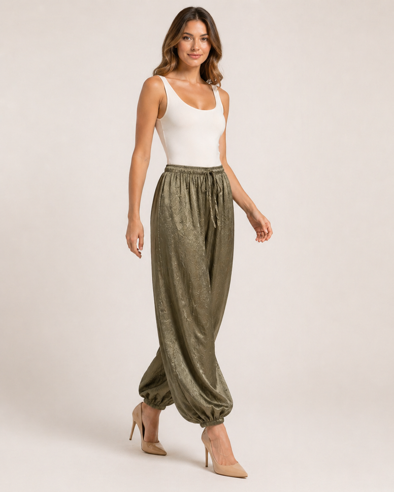 Olive Balloon Pants