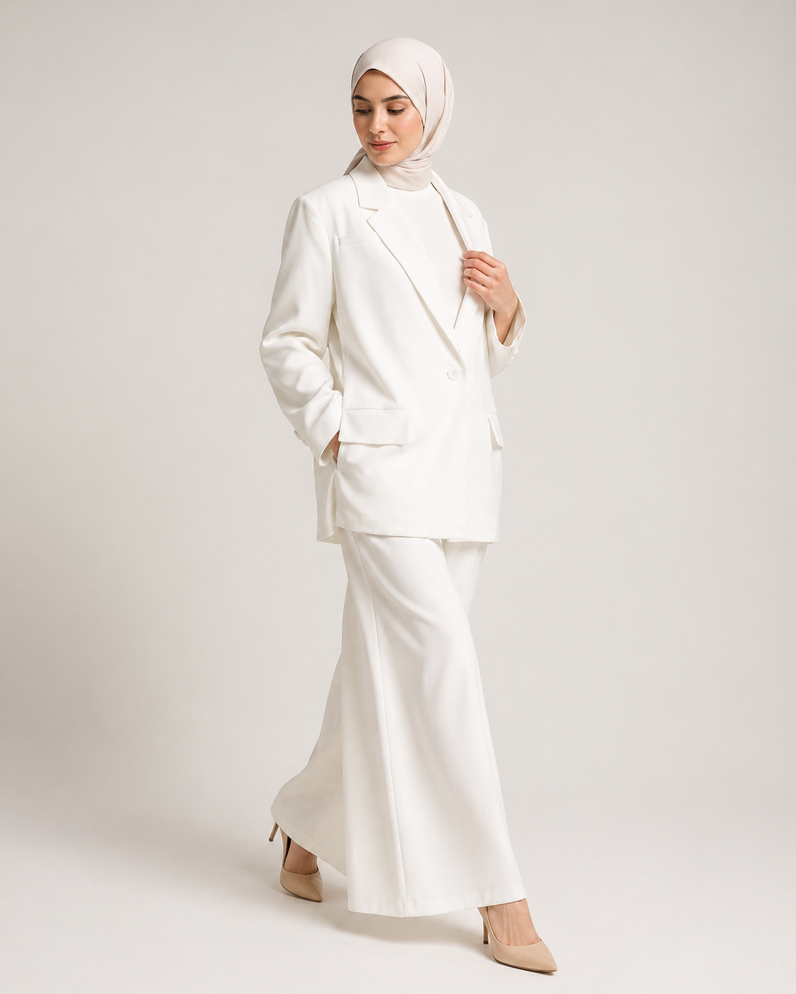 White Wide Leg Pants