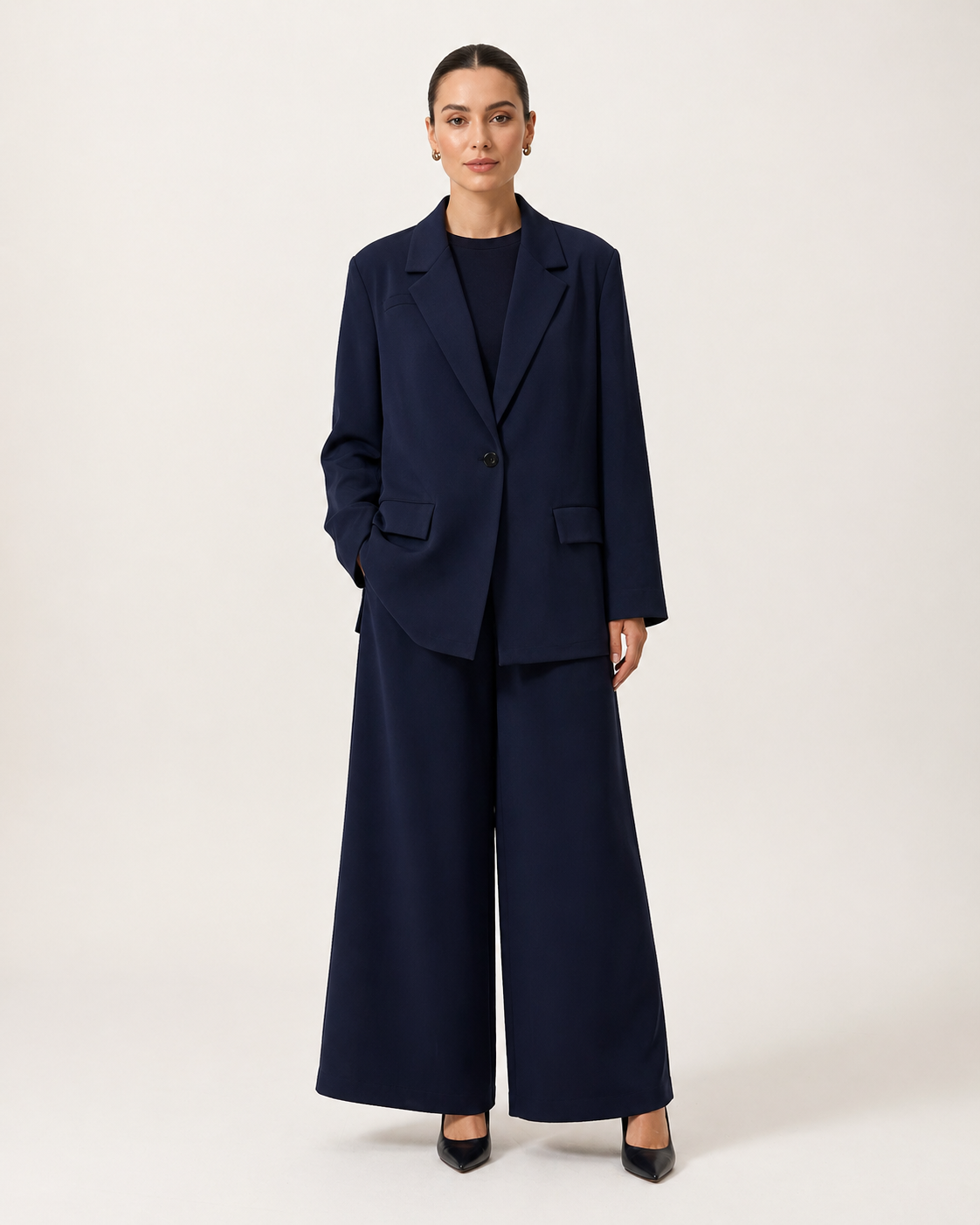 Navy Oversized Blazer