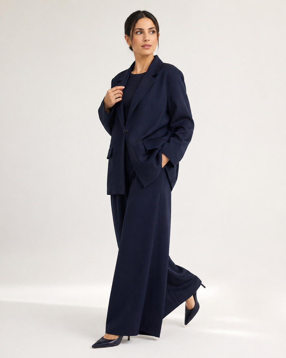 Navy Oversized Blazer