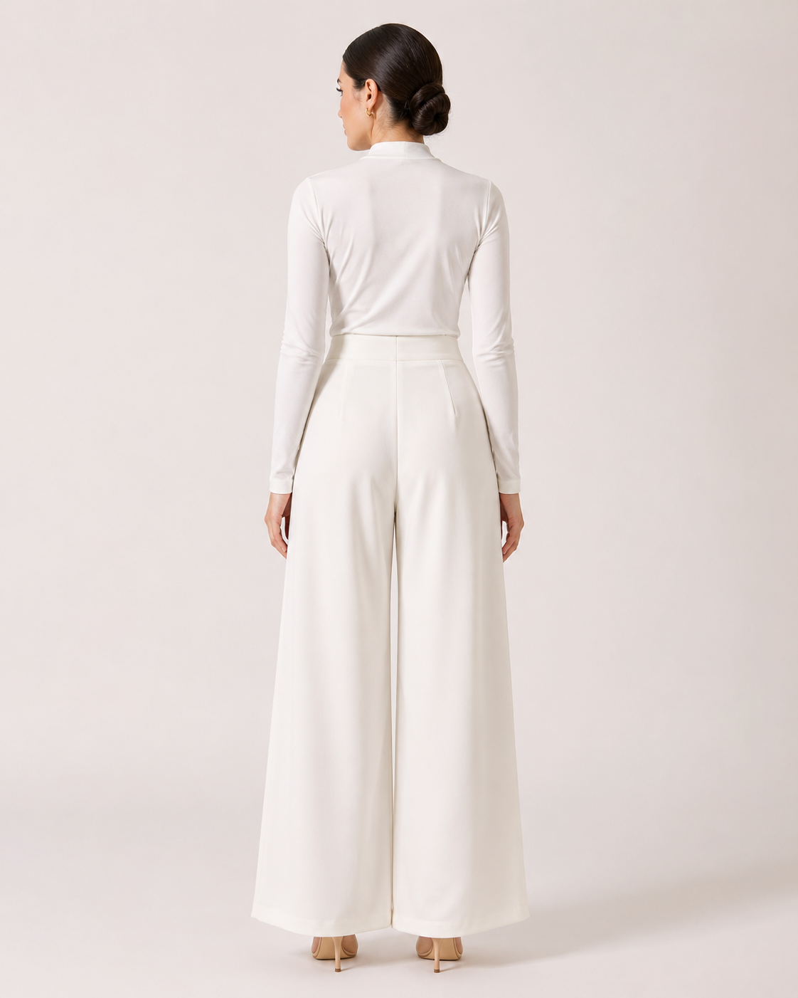 White Wide Leg Pants