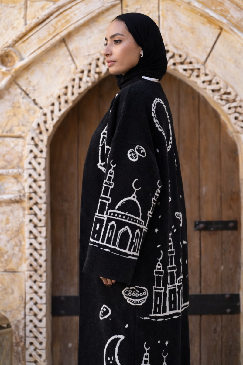 Hilal Heritage Cardigan - Black