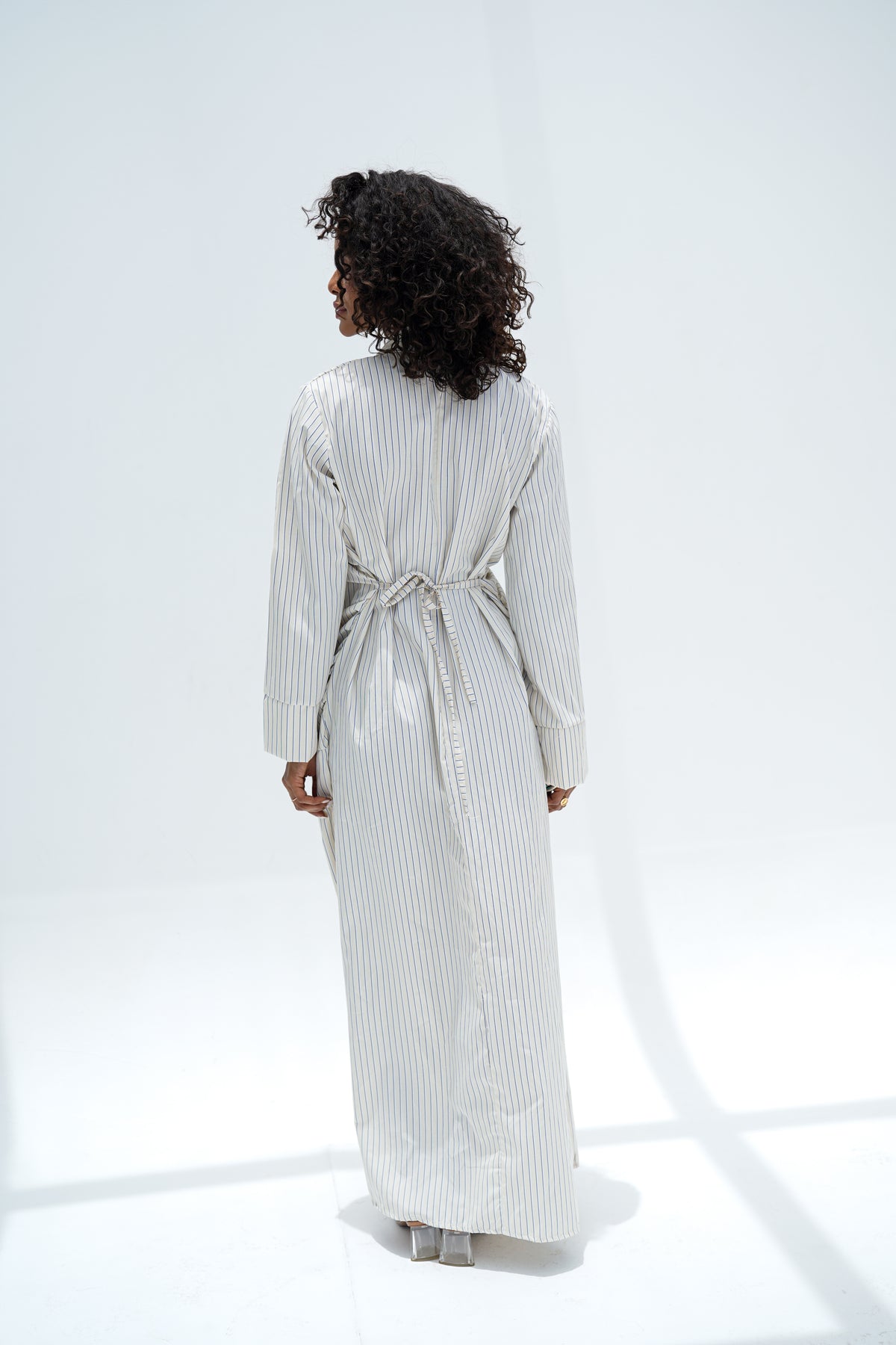 Butter Yellow Stripes Shirt Dress