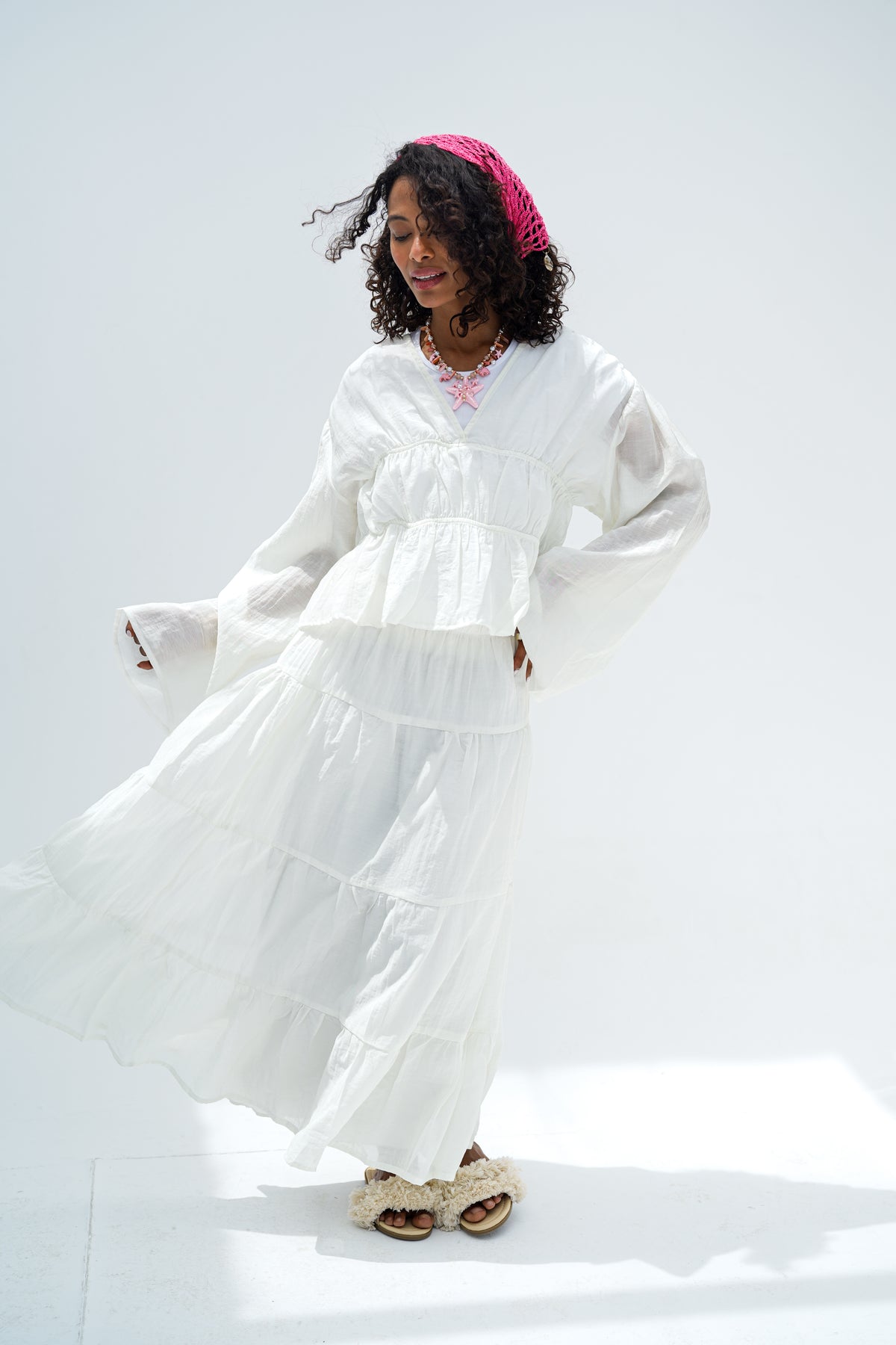 White Flowy Set