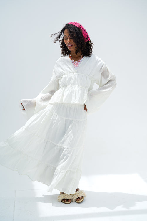 White Flowy Set