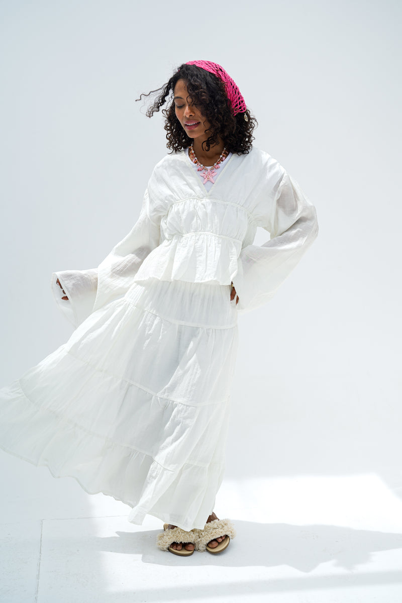White Flowy Set