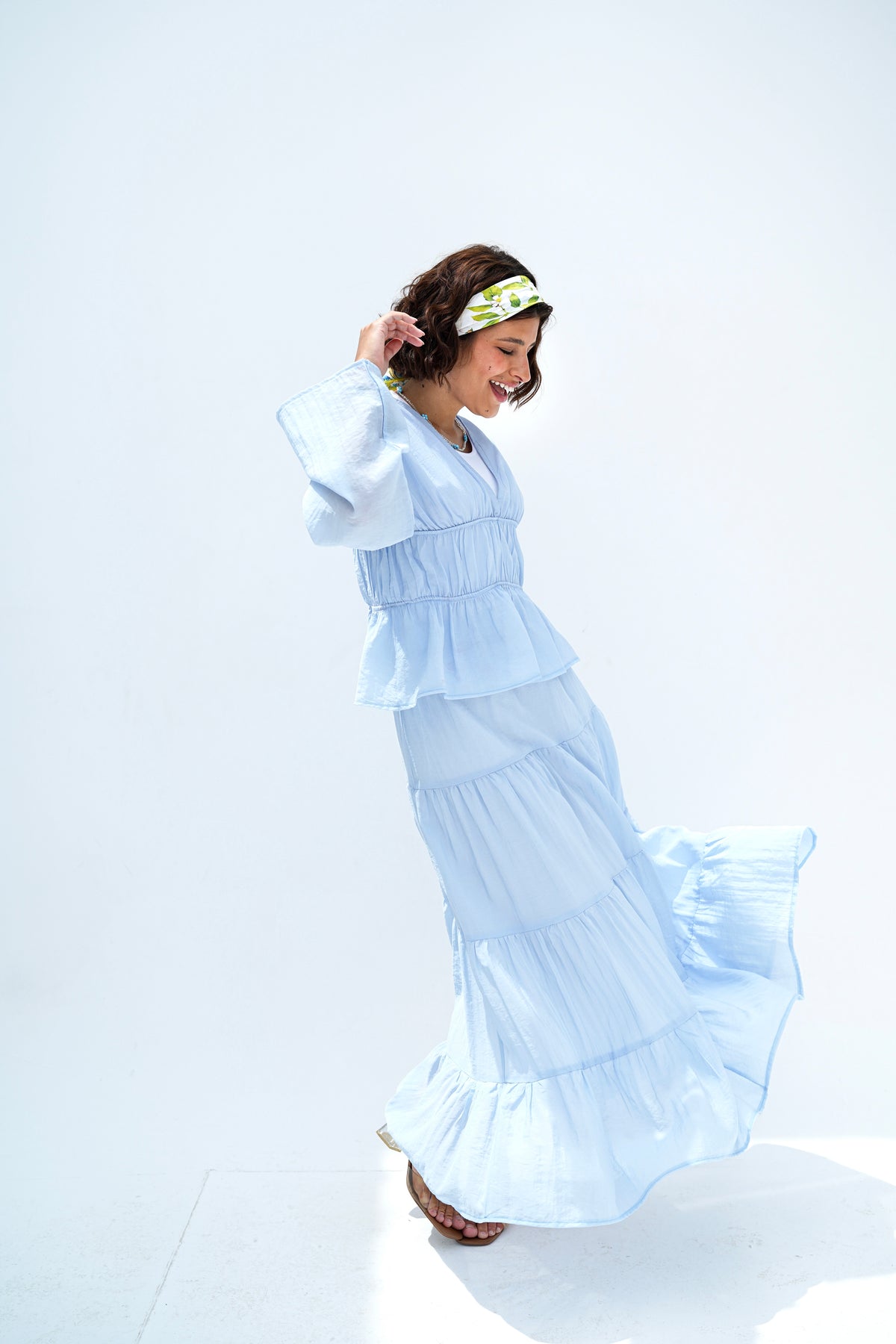 Baby Blue Flowy Set