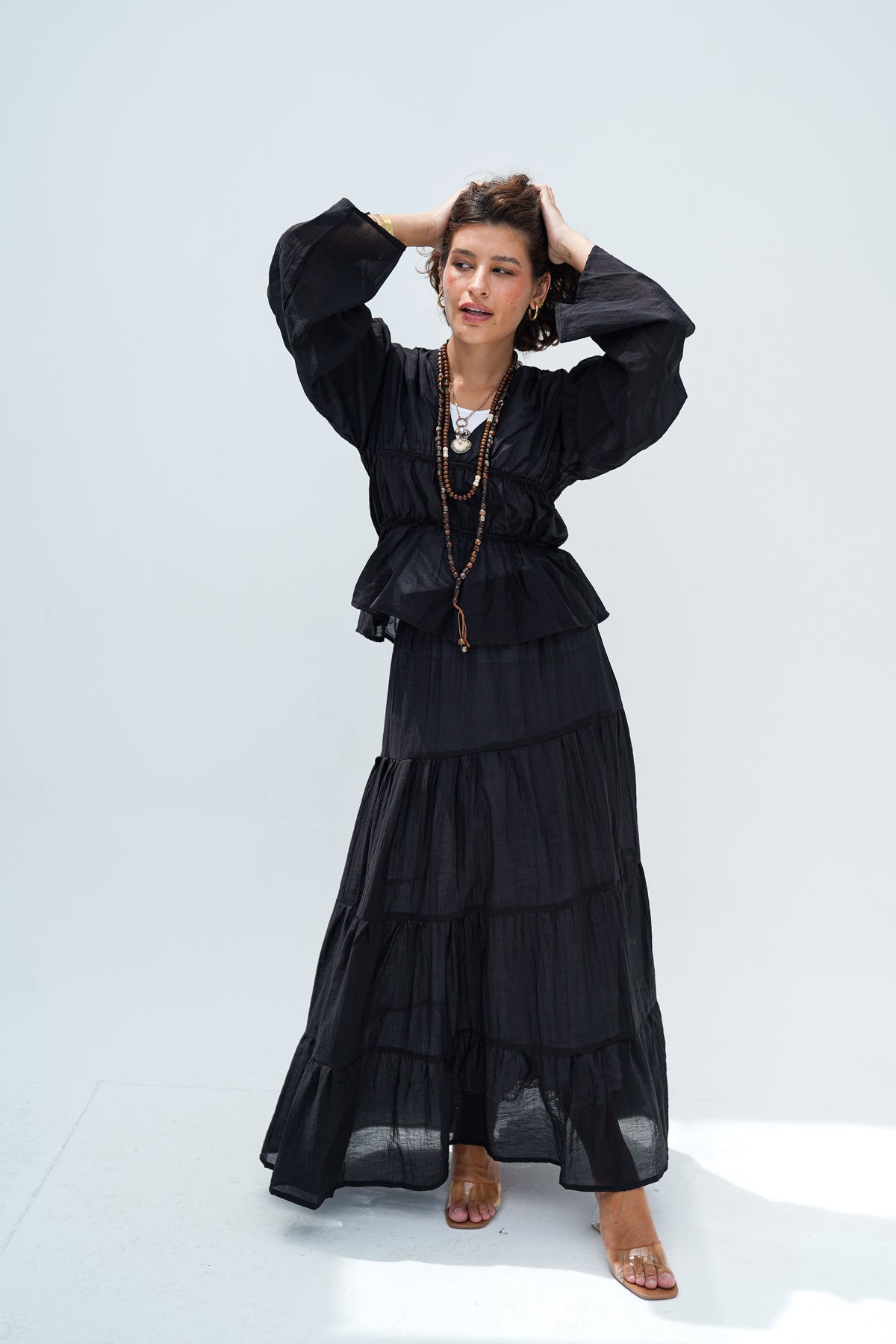 Black Flowy Set