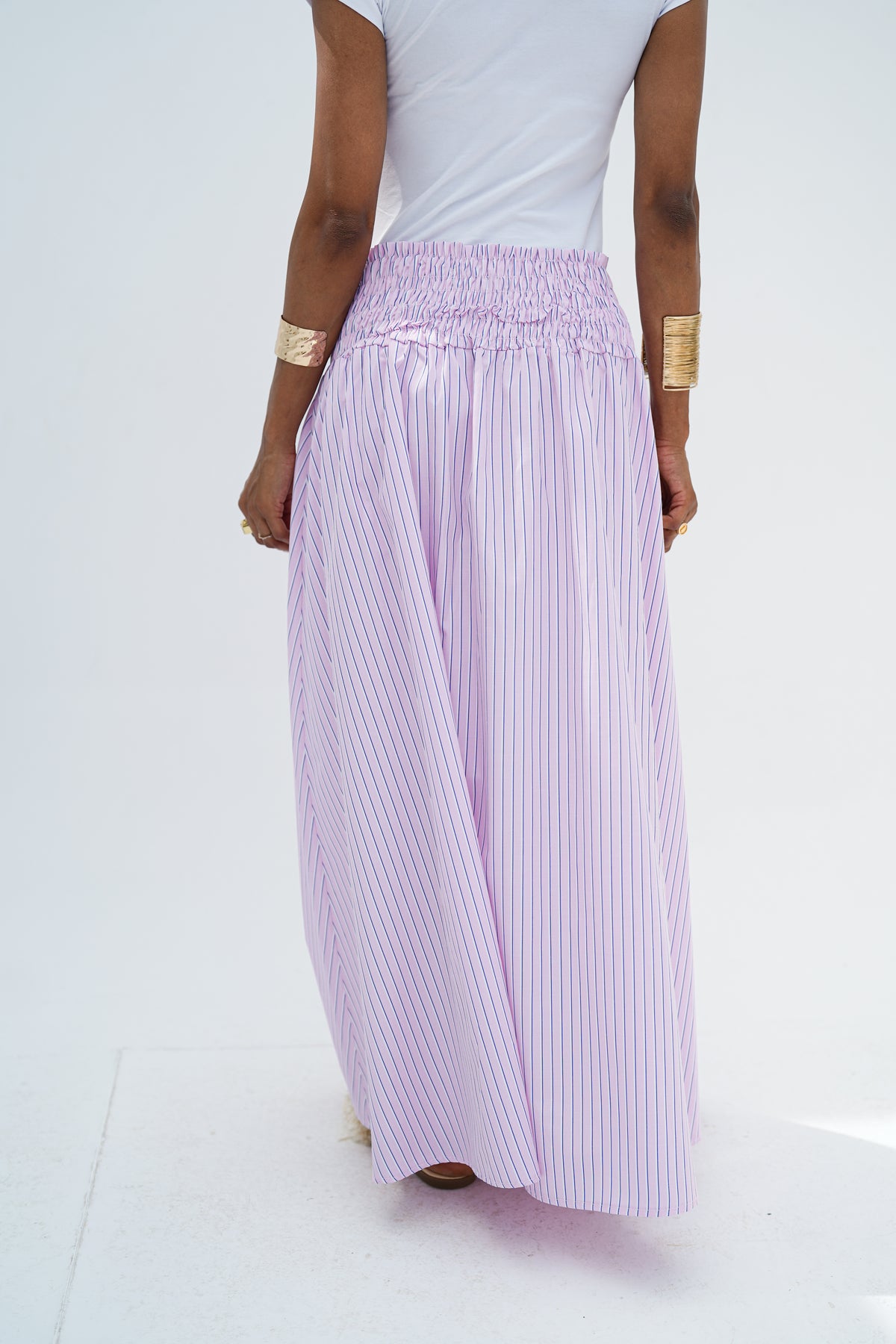 Pink Stripes Wrap Skirt