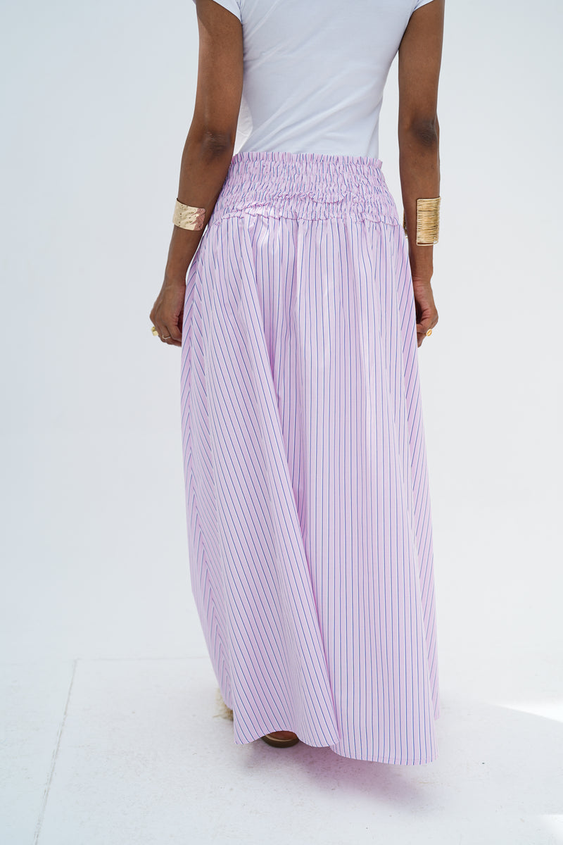 Pink Stripes Wrap Skirt