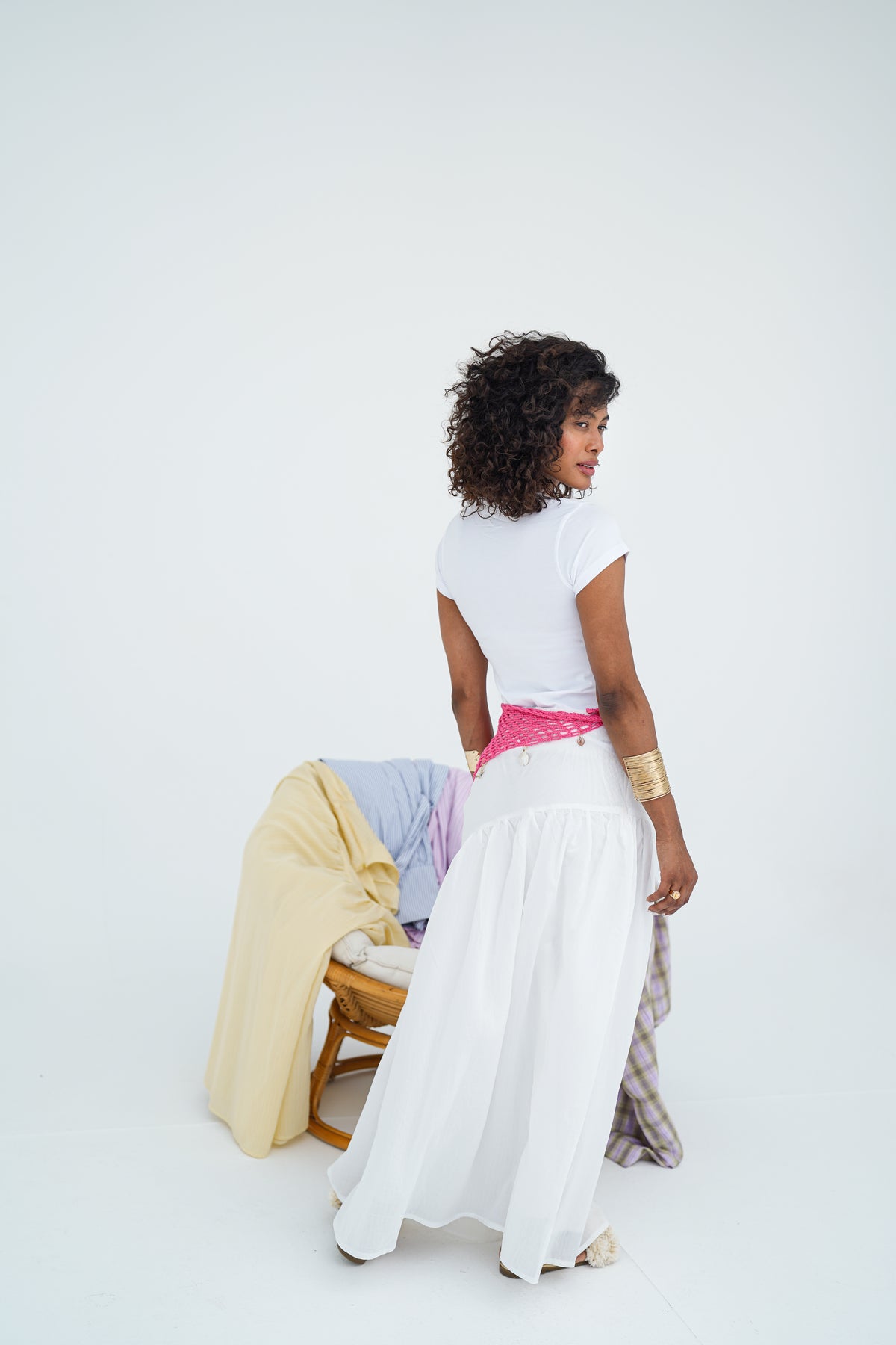 Samar White Skirt