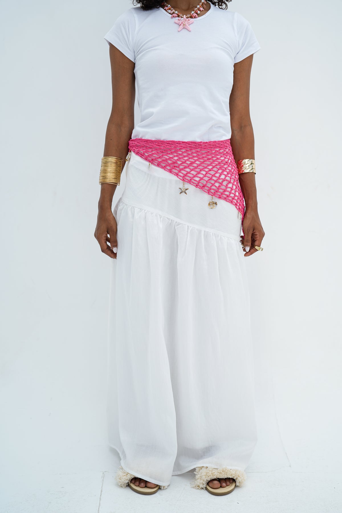 Samar White Skirt