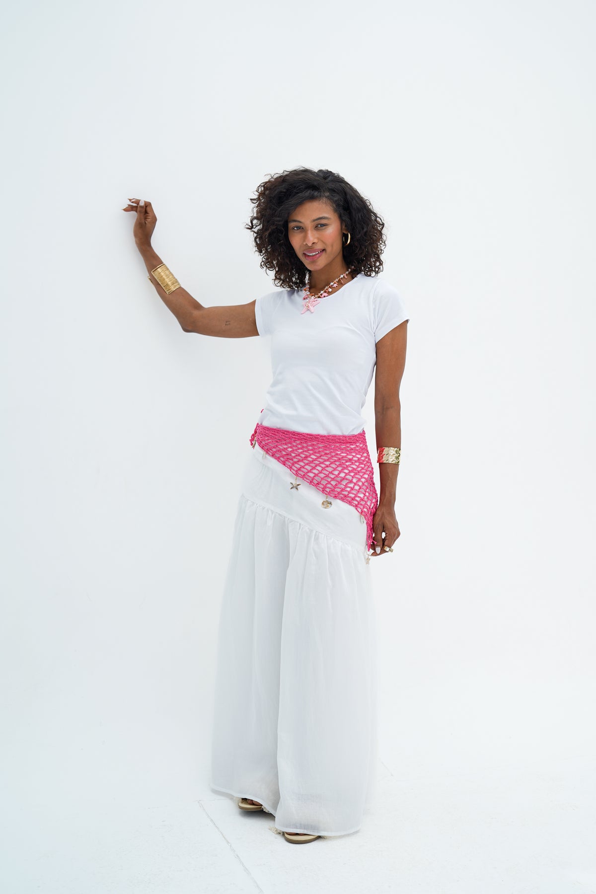 Samar White Skirt