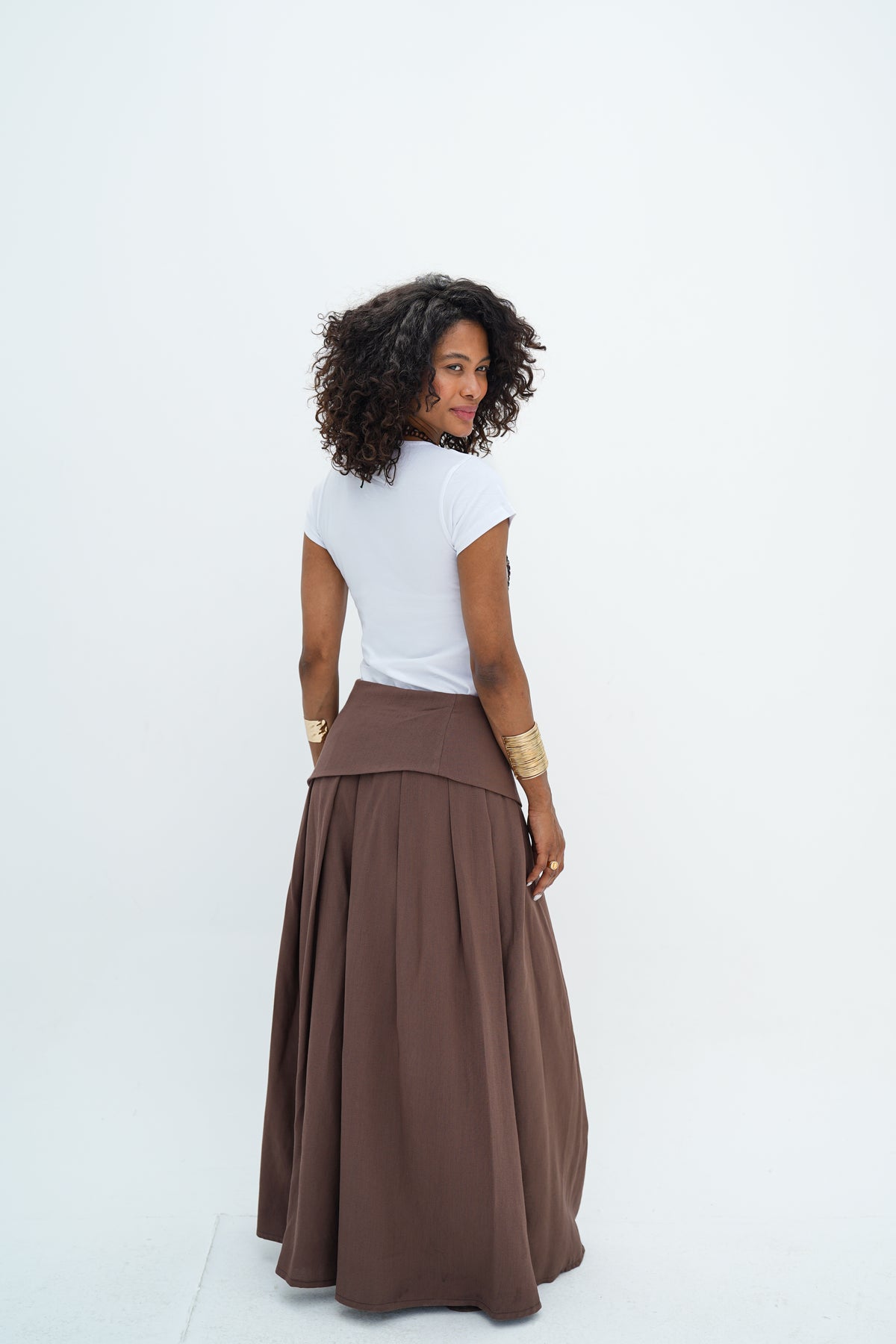 Brown Cap Skirt