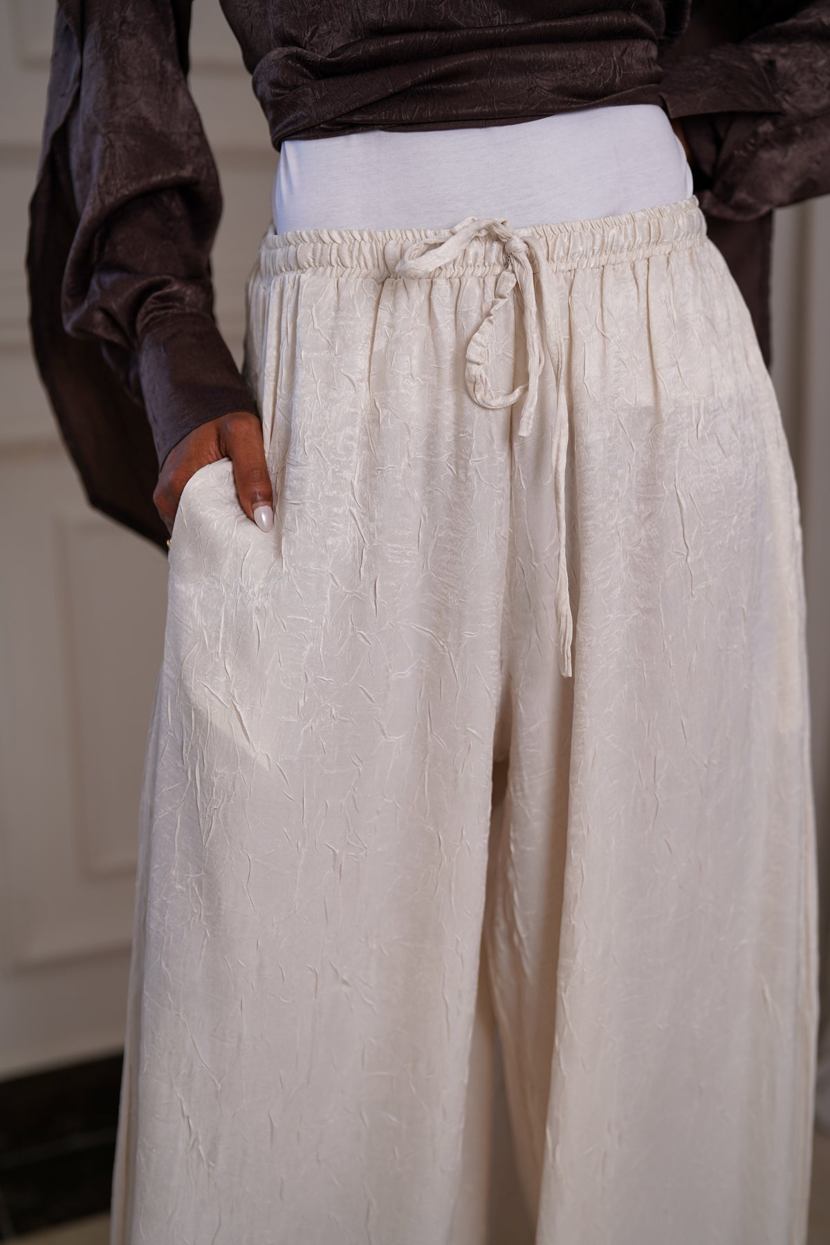 Beige Balloon Pants