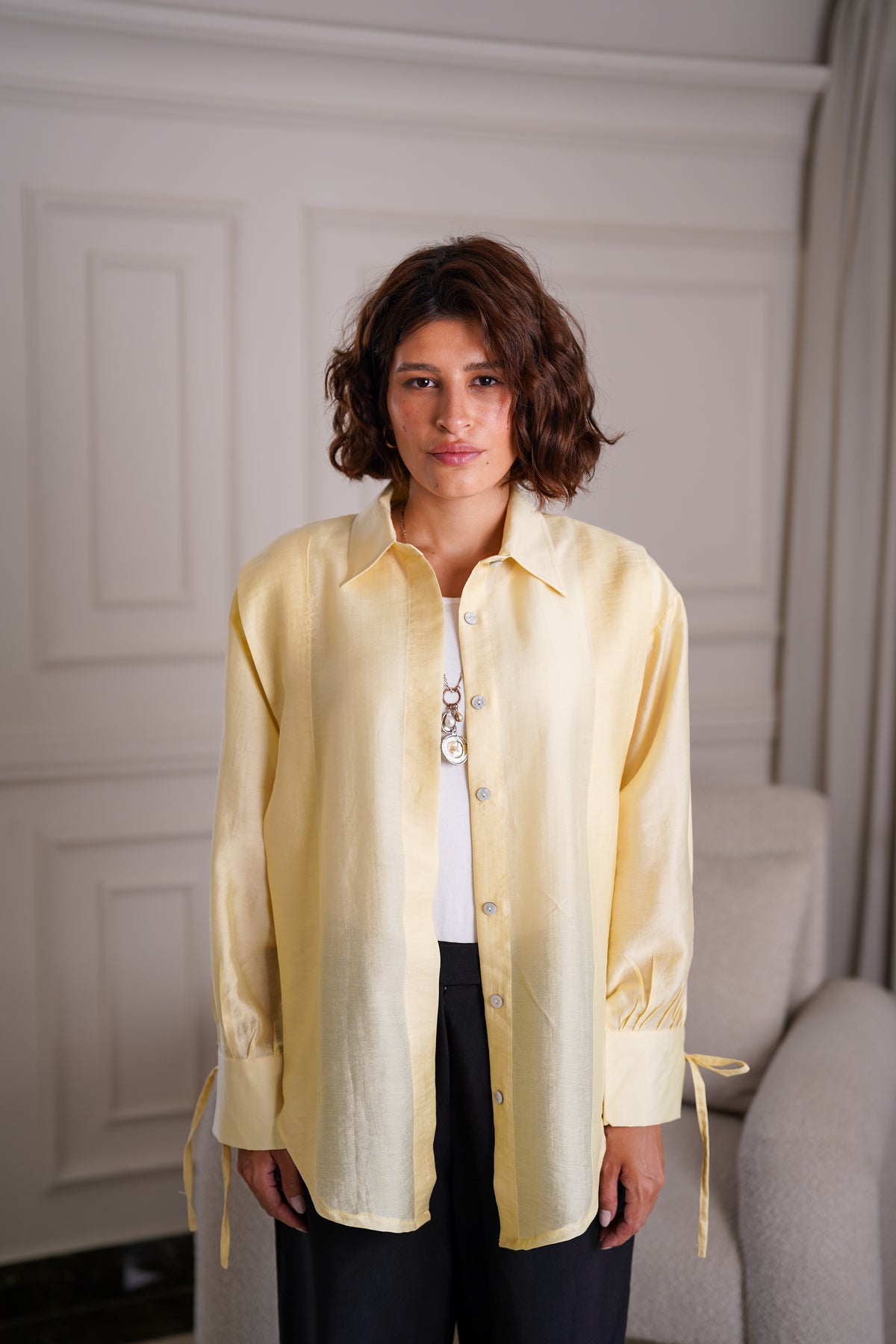 Butter Yellow Linen Shirt