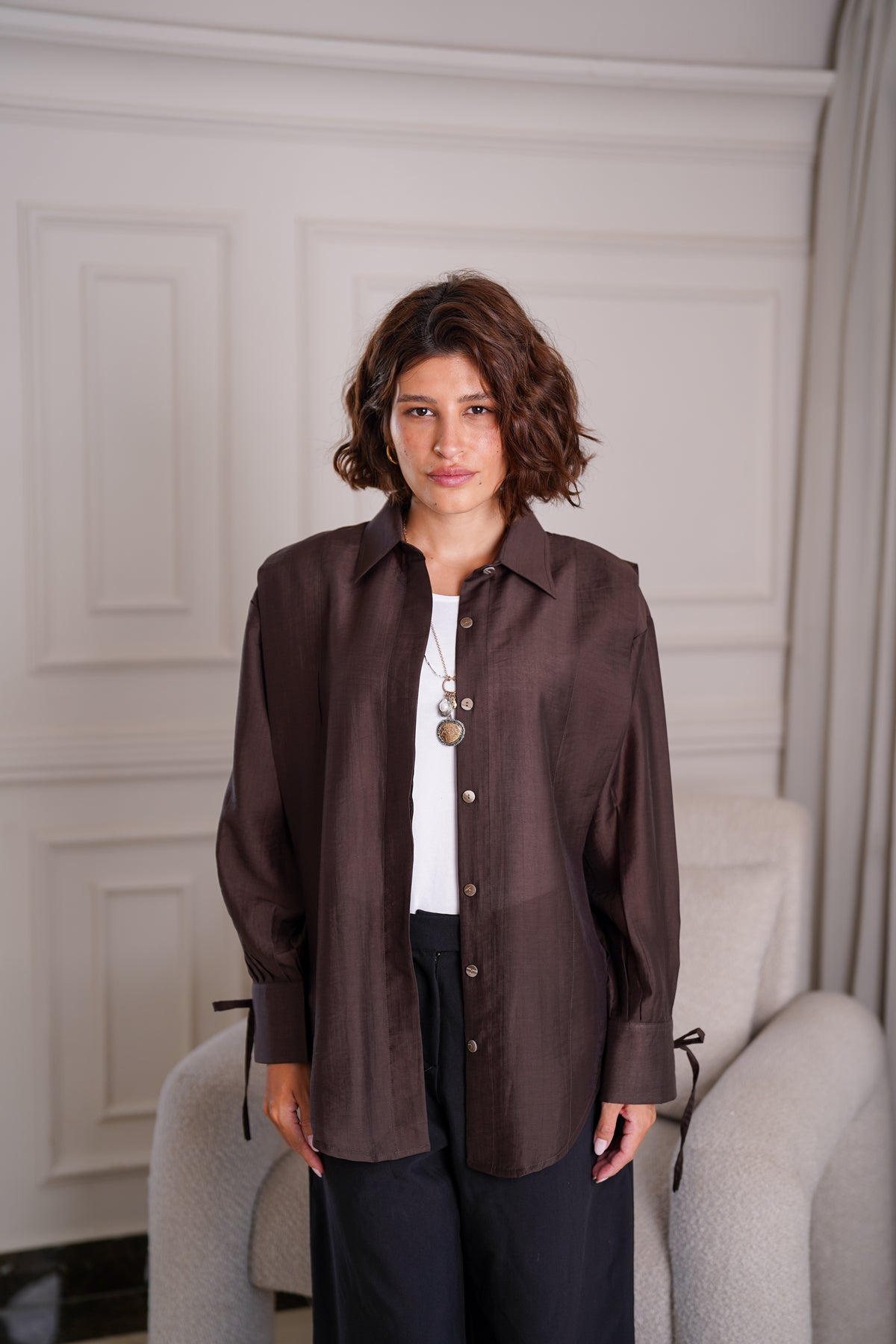 Chocolate Linen Shirt