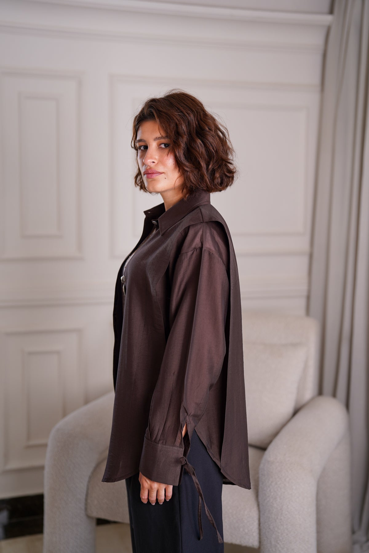 Chocolate Linen Shirt