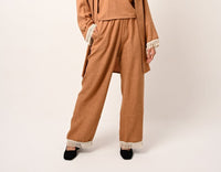 Sand Brown Linen Pants