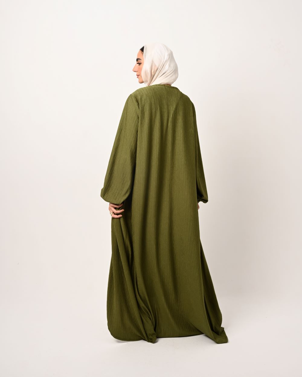 Olive Opal Oasis 2-Pieces Abaya Dress Set