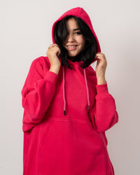 Hot Pink Long Hoodie