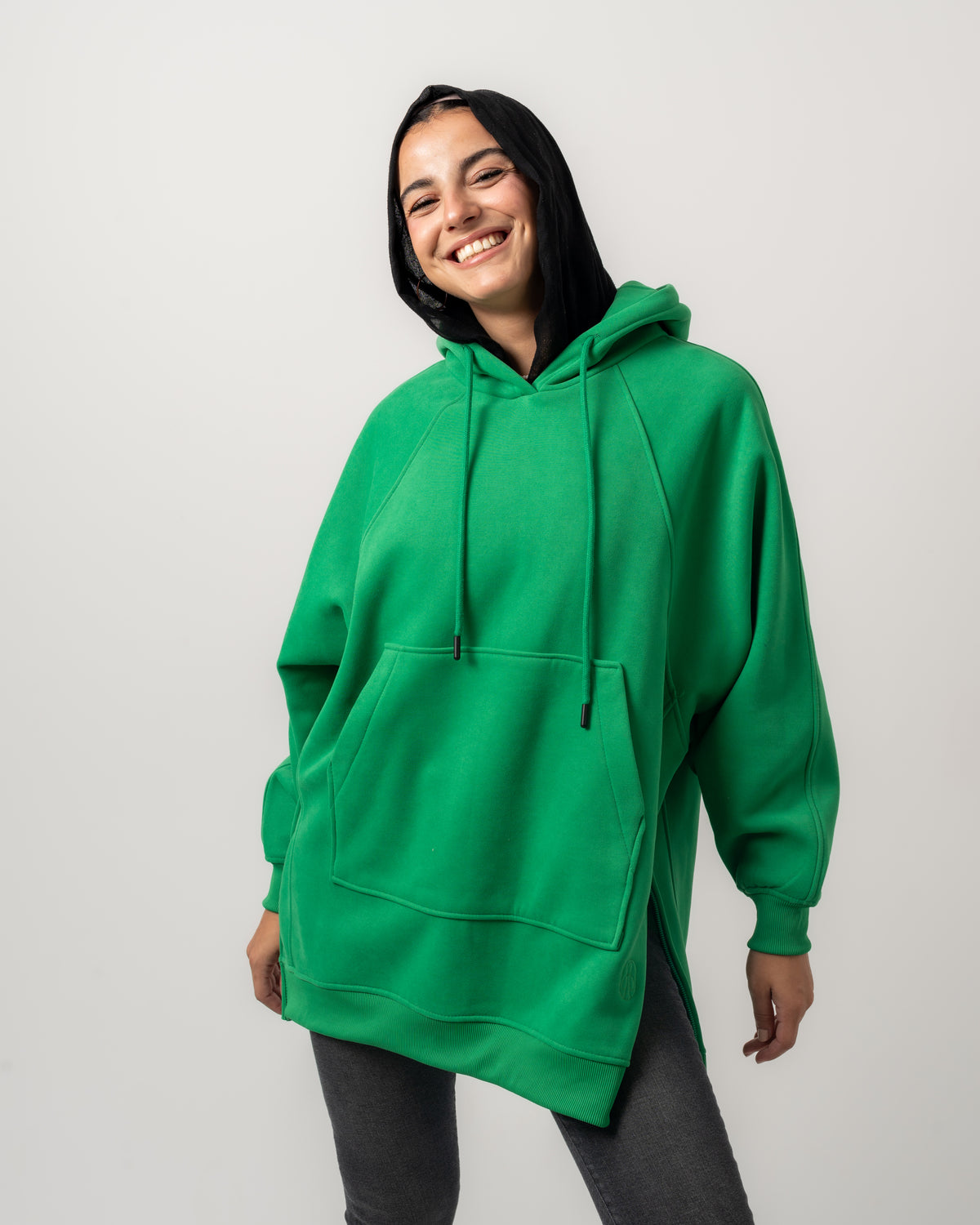 Green Long Hoodie