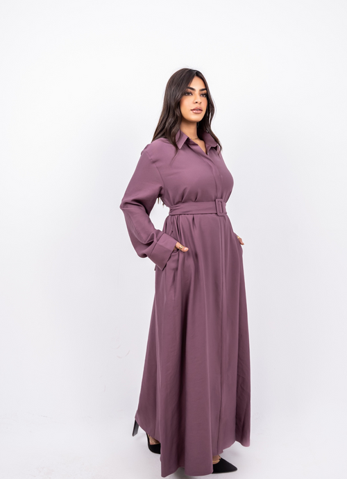 Ghazal Mauve Shirt Dress