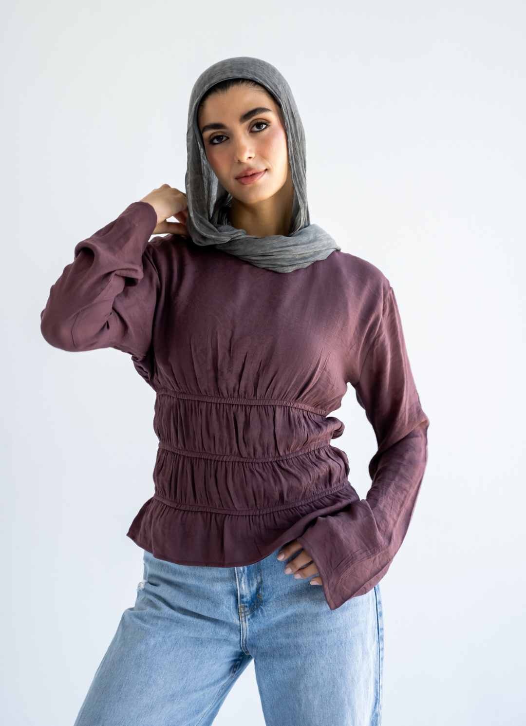 Mauve Straps Blouse