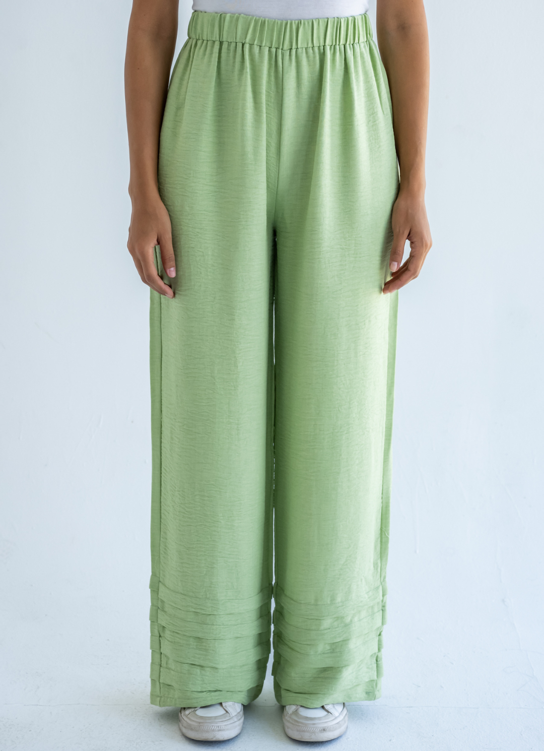 Mint Waves Linen Pants