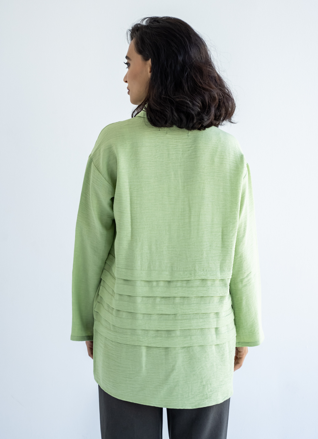 Mint Waves Linen Shirt
