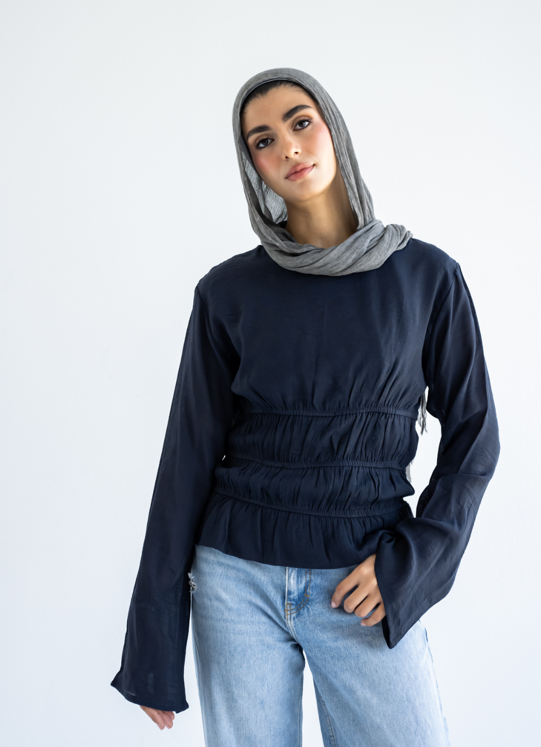 Navy Straps Blouse