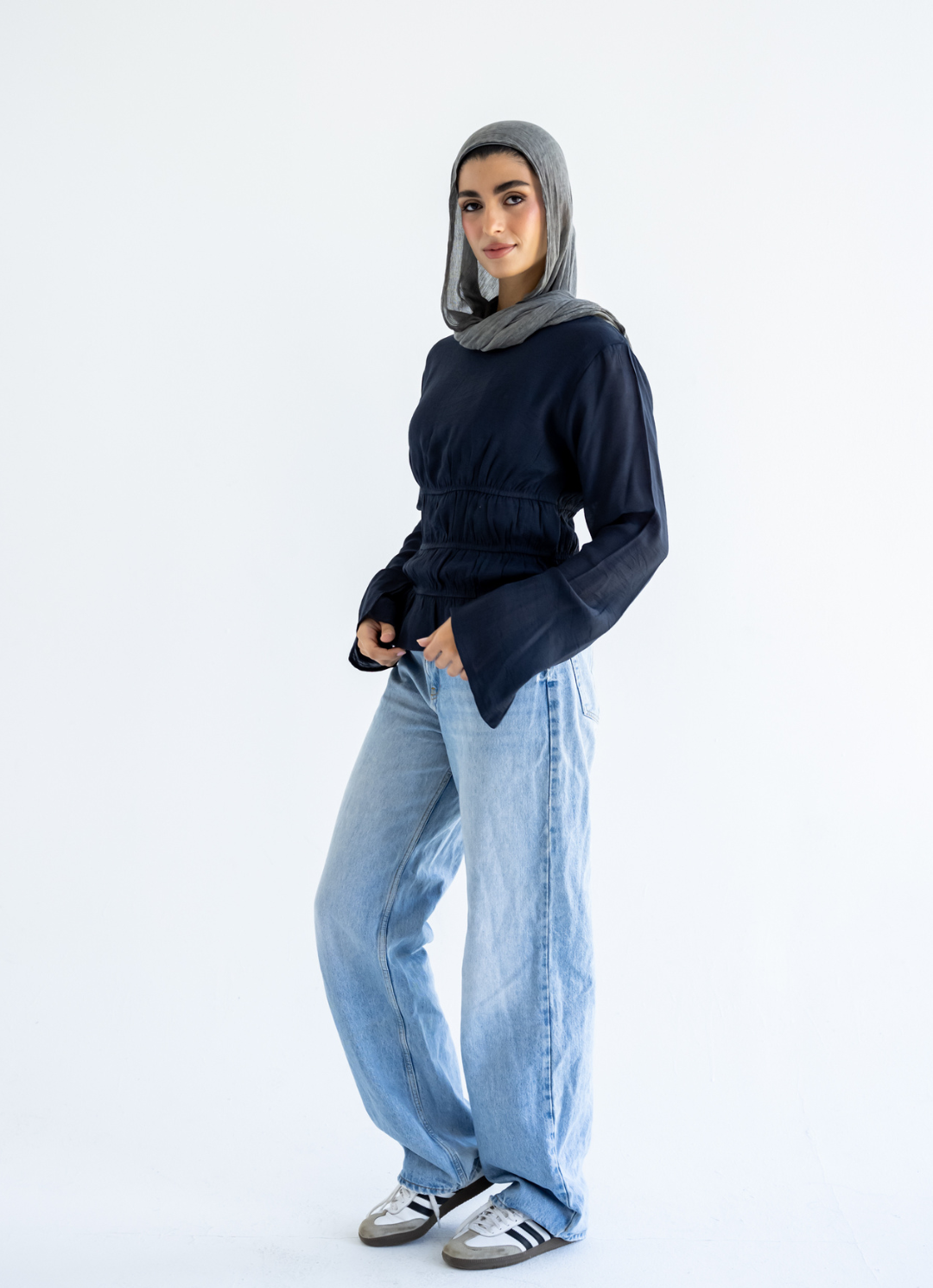 Navy Straps Blouse