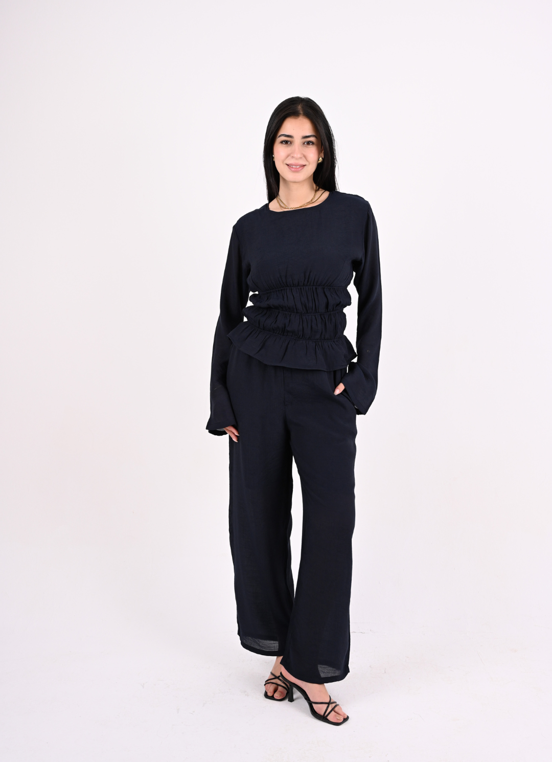 Navy Straps Blouse