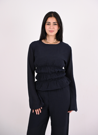 Navy Straps Blouse