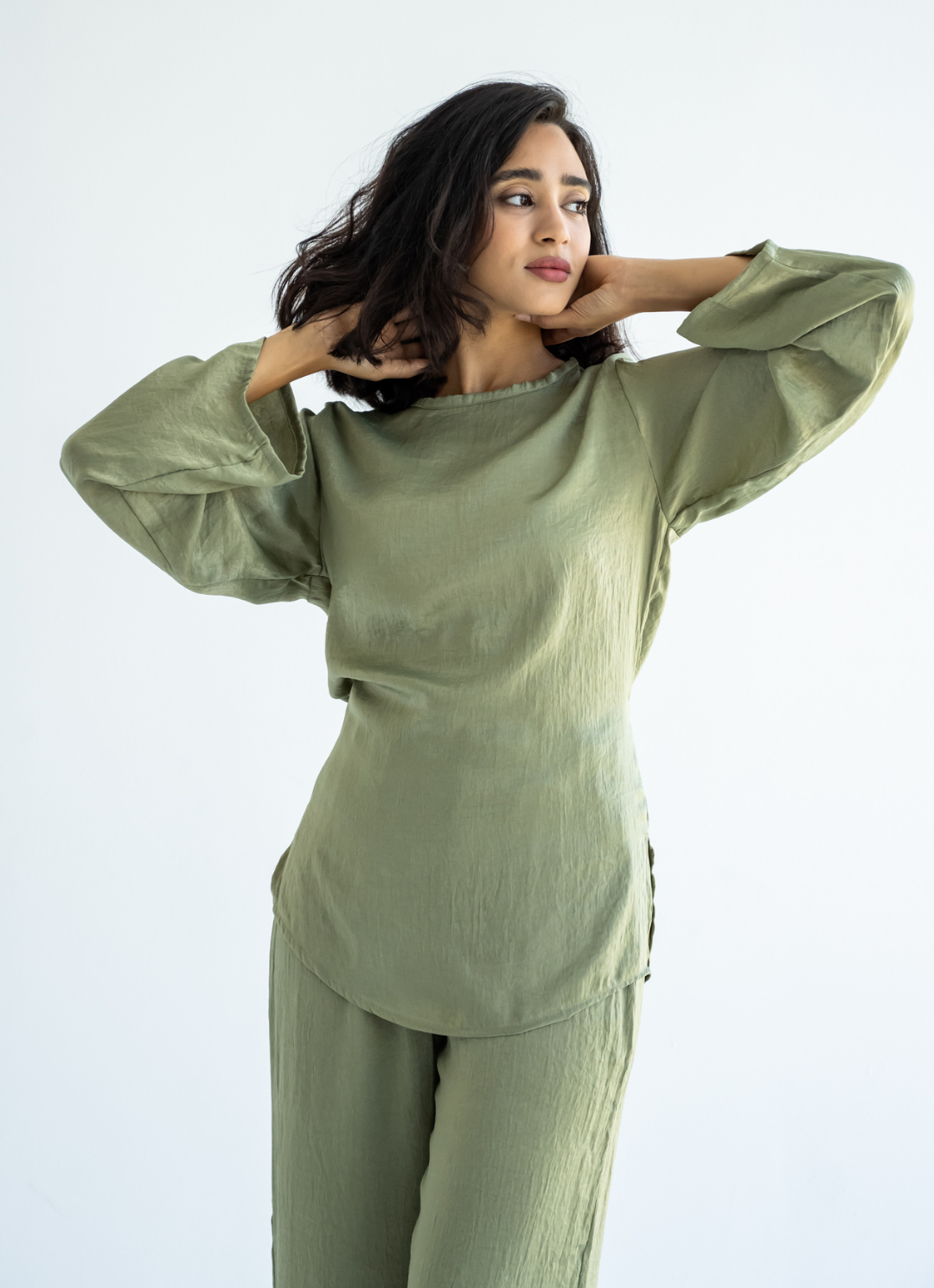 Olive Silk Set