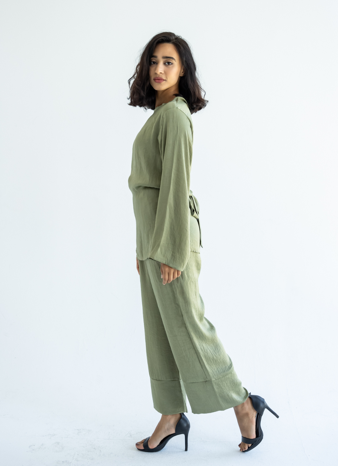 Olive Silk Set