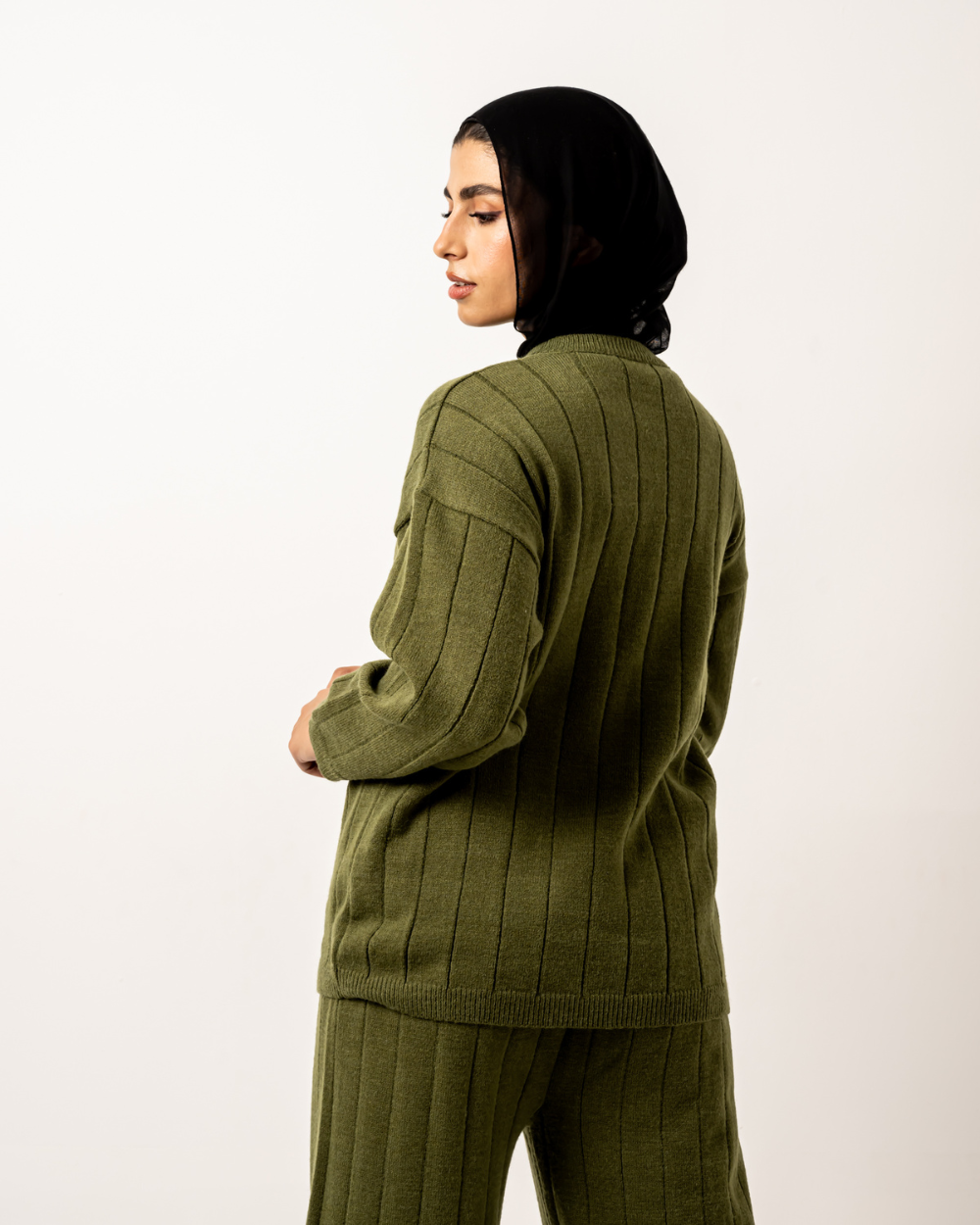 Olive Knitted Set