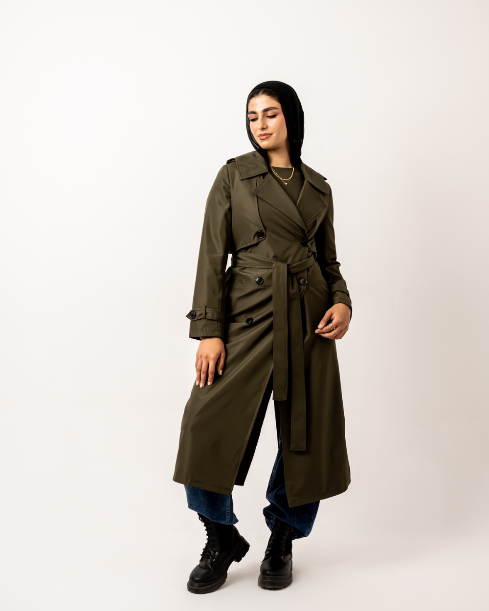 Olive Trench Coat