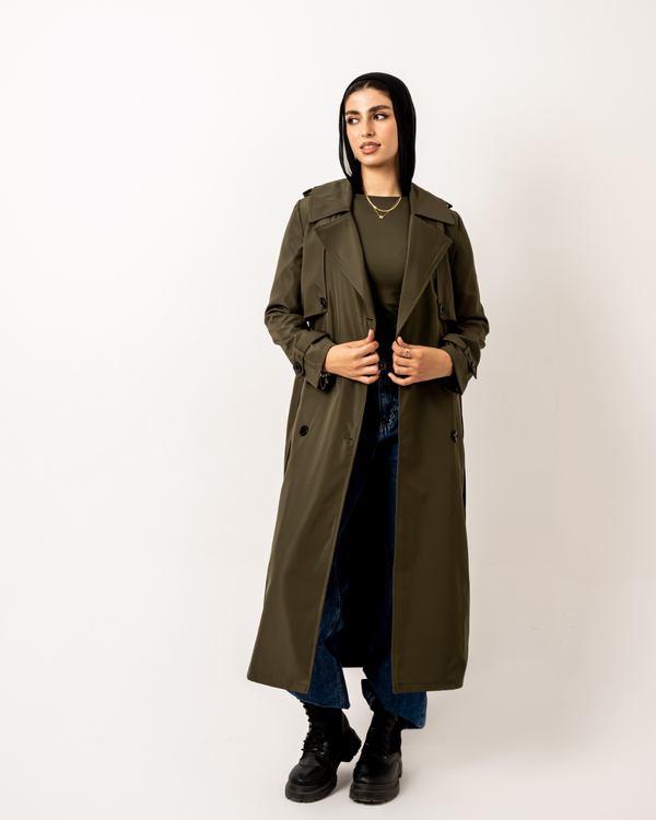 Olive Trench Coat