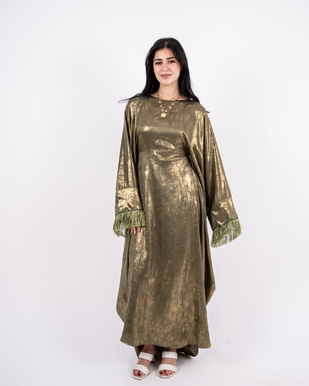 Olive Kaftan Dress