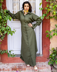 Olive Shirt Dress