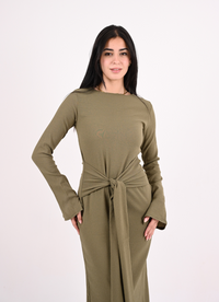 Olive Tie Dress