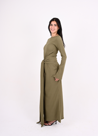Olive Tie Dress
