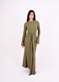 Olive Tie Dress