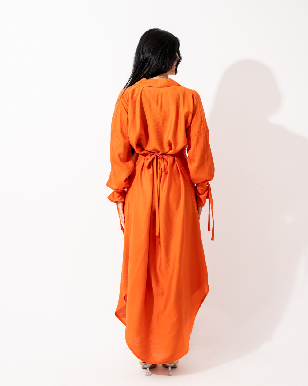 Orange Shirt Dress