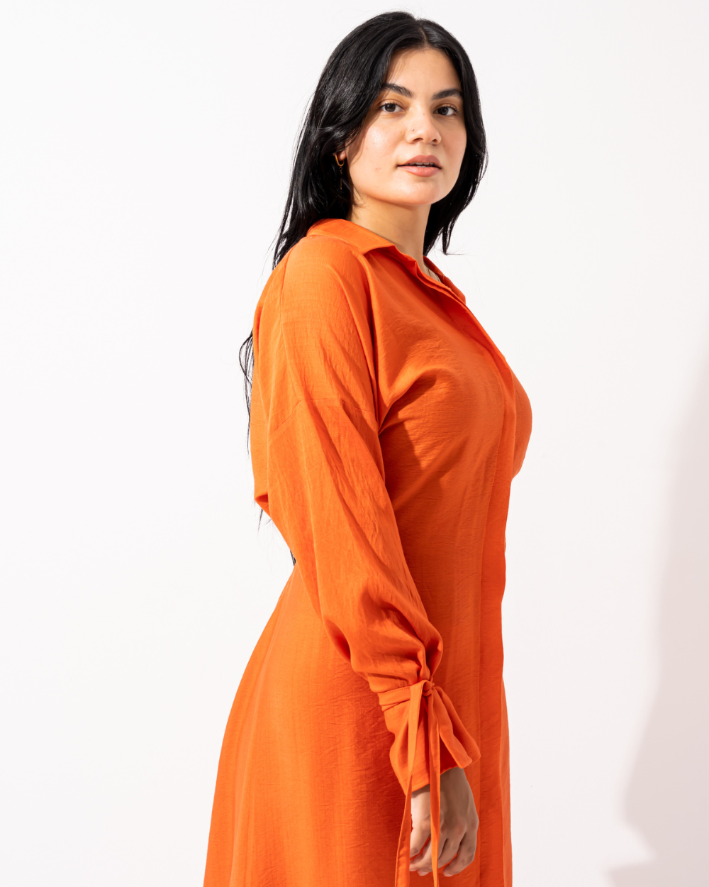 Orange Shirt Dress