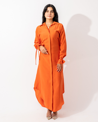 Orange Shirt Dress